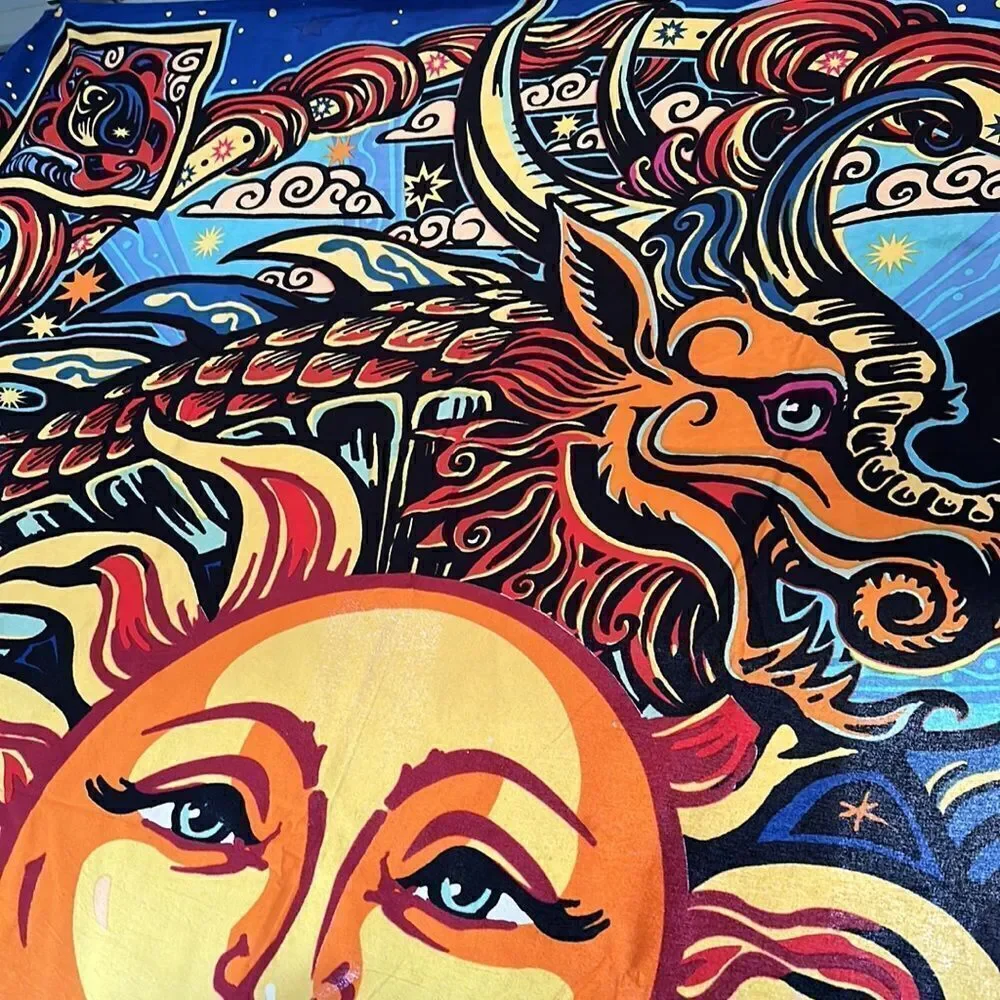 Dragon sun tapestry 60 x 90